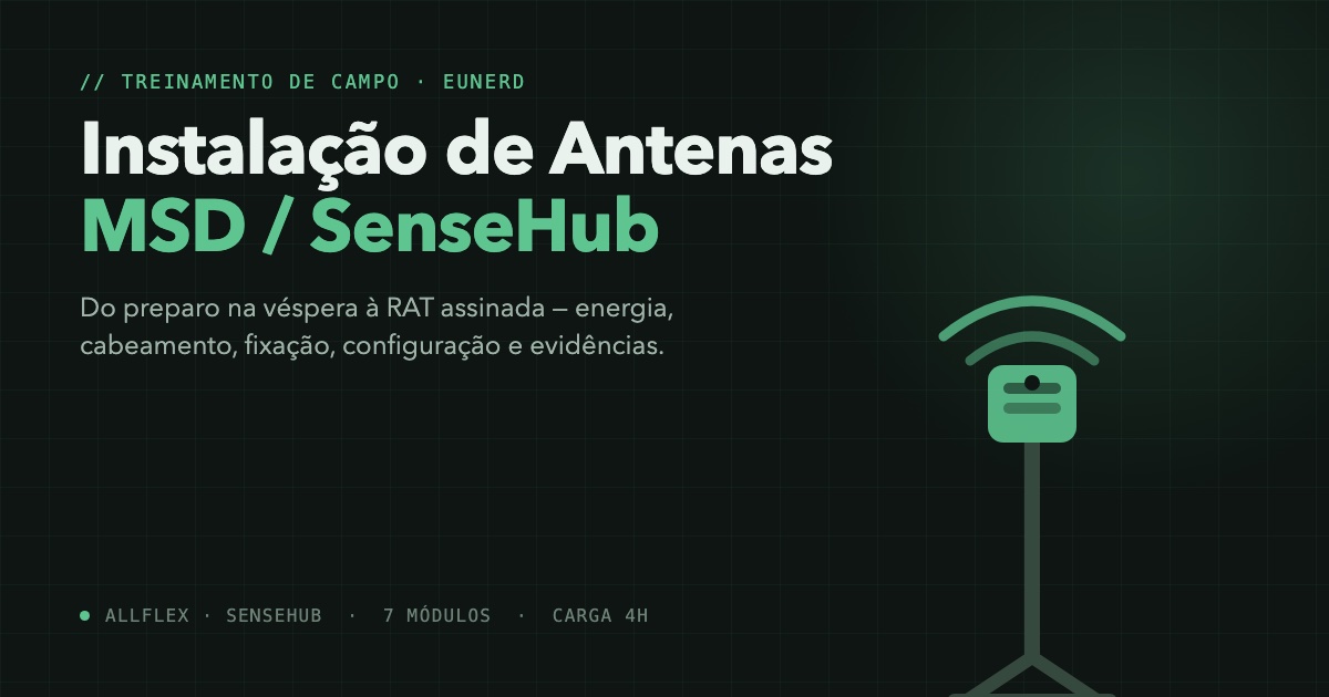 Capa do curso Instalação de Antenas MSD / SenseHub (Allflex)