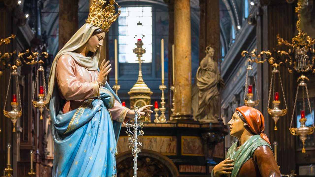 A aparição de Nossa Senhora de Caravaggio A aparição de Nossa Senhora de Caravaggio