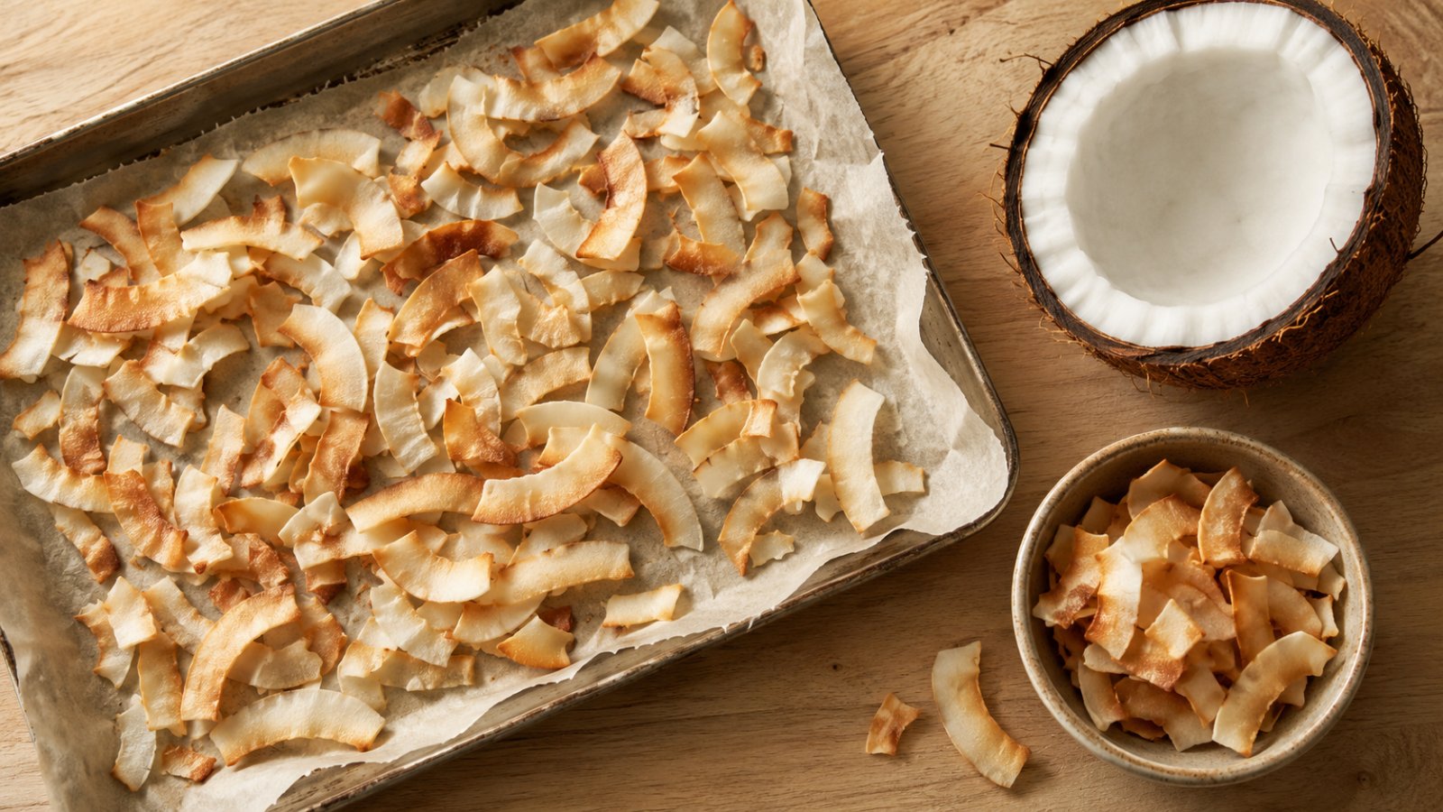 Chips de Coco Crocante: Receita Fácil e Sem Açúcar