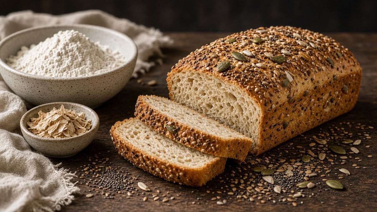 Pão sem glúten de verdade: psyllium e farinha de arroz