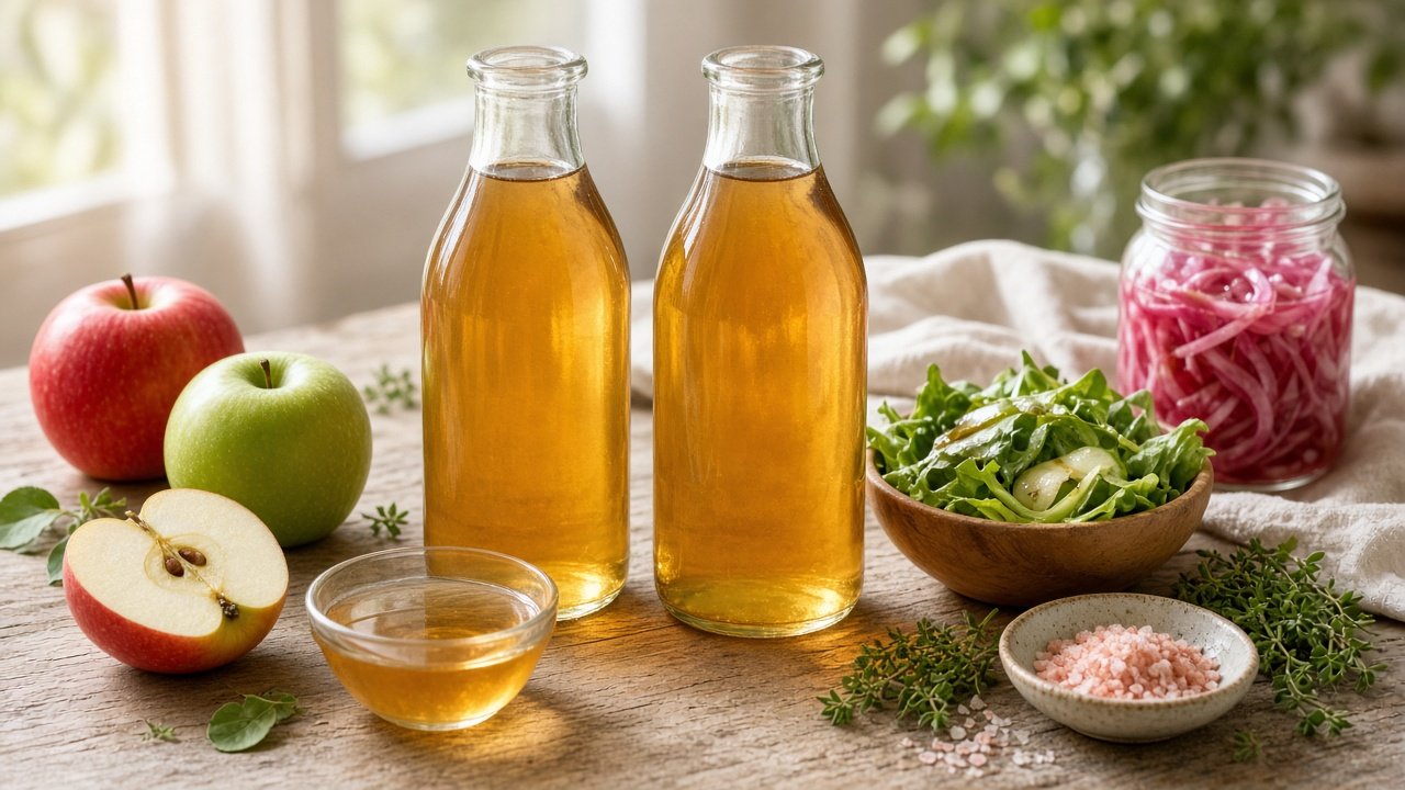 Vinagre de maçã orgânico x comum: diferenças, usos e o que afirmar