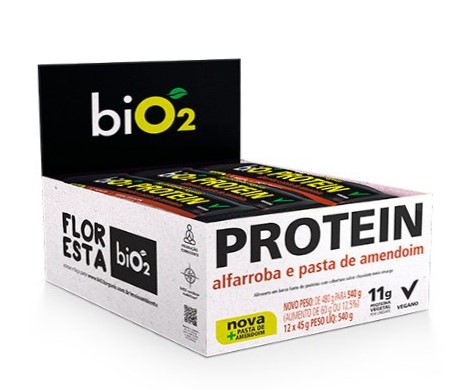 bio2 Protein Bar Alfarroba 12 X 45g (Vegana)