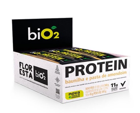 bio2 Protein Bar Baunilha Pasta Amendoim 12 X 45g (Vegana)