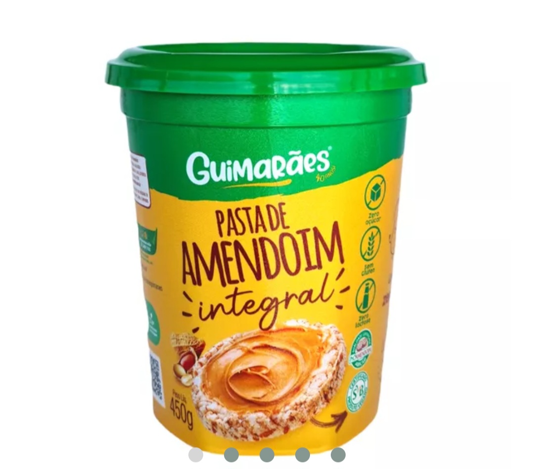 PASTA DE AMENDOIM INTEGRAL GUIMARÃES 450g