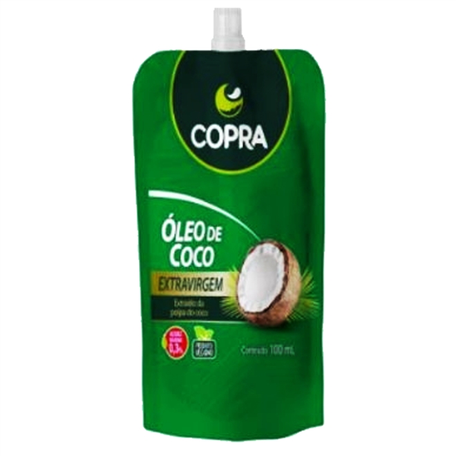 OLEO DE COCO 100ML EXTRA VIRGEM STAND POUCH COPRA