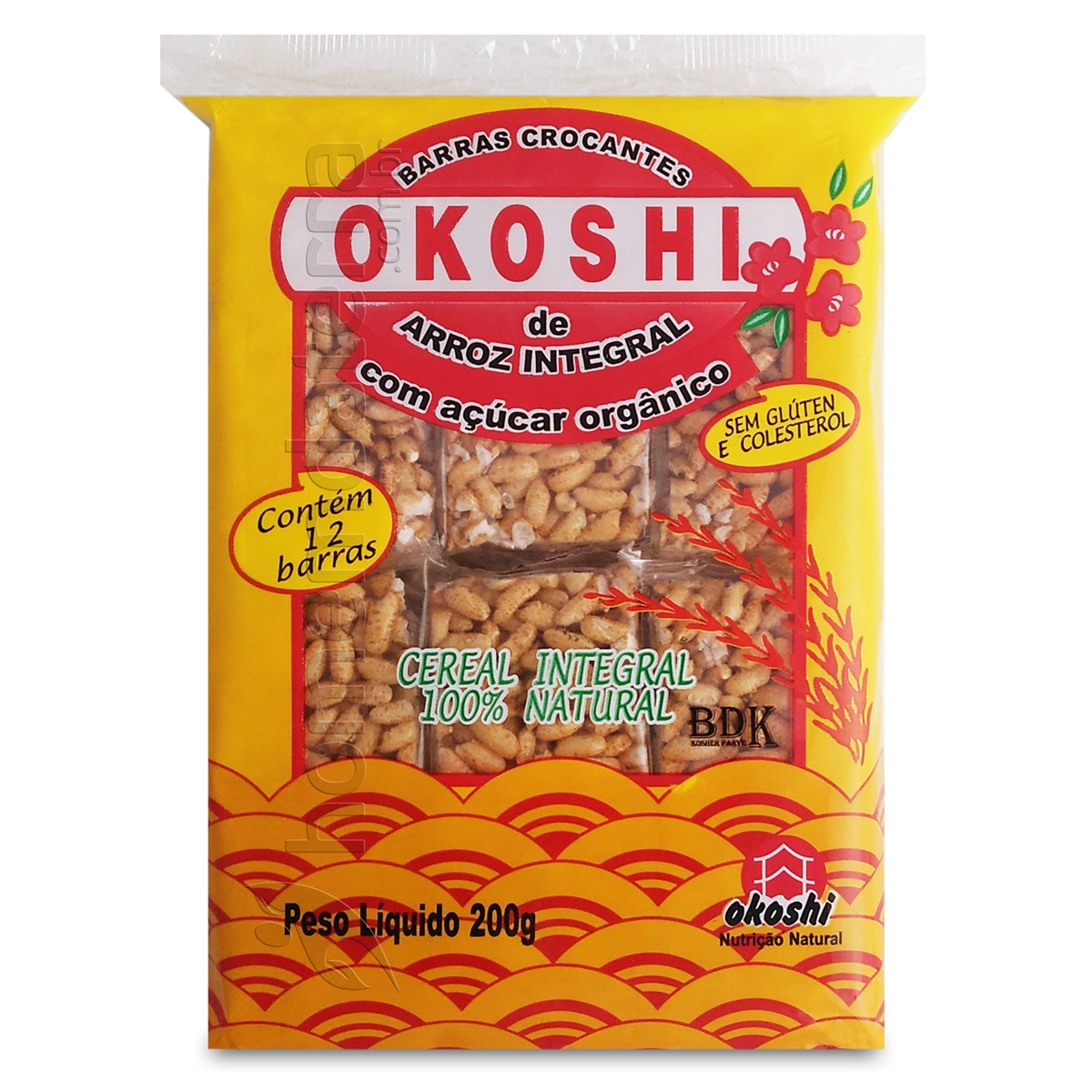 FLOCOS ARROZ OKOSHI INTEGRAL 200g