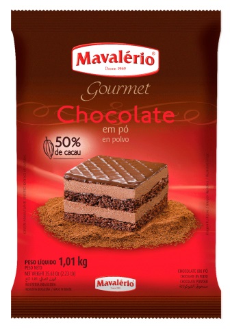 CHOCOLATE EM PÓ 50% CACAU 1,01Kg (mavalerio)