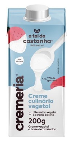CREME DE LEITE VEGETAL CREMERIA 200g (tal da castanha)