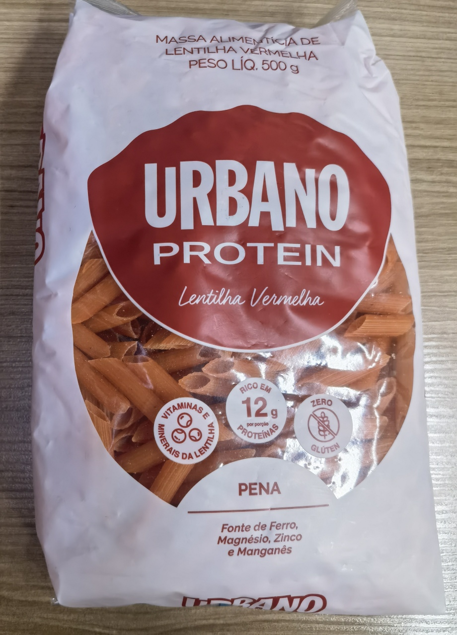 MACARRÃO ARROZ PENNE DE LENTILHA VERMELHA URBANO ( PROTEIN ) 500g