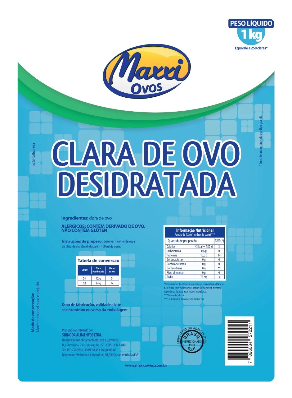 ALBUMINA ( CLARA DE OVO PAST DESIDRATADA )