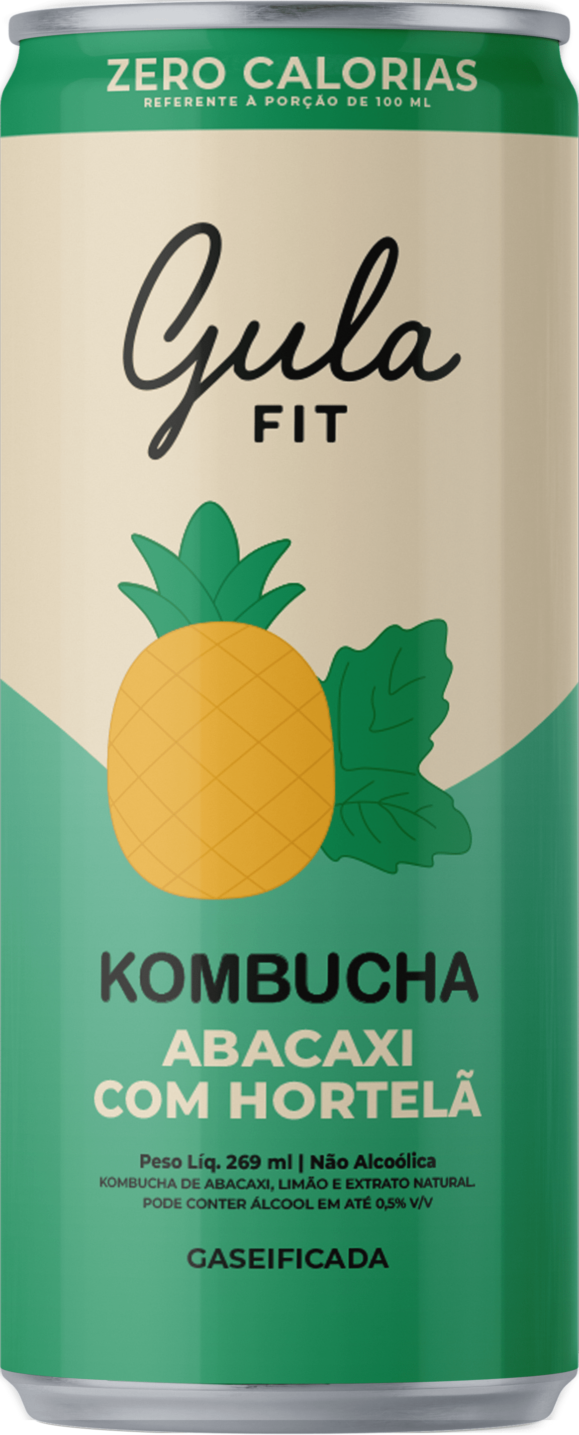 KOMBUCHA ABACAXI COM HORTELA - 269 ML (GULAFIT)