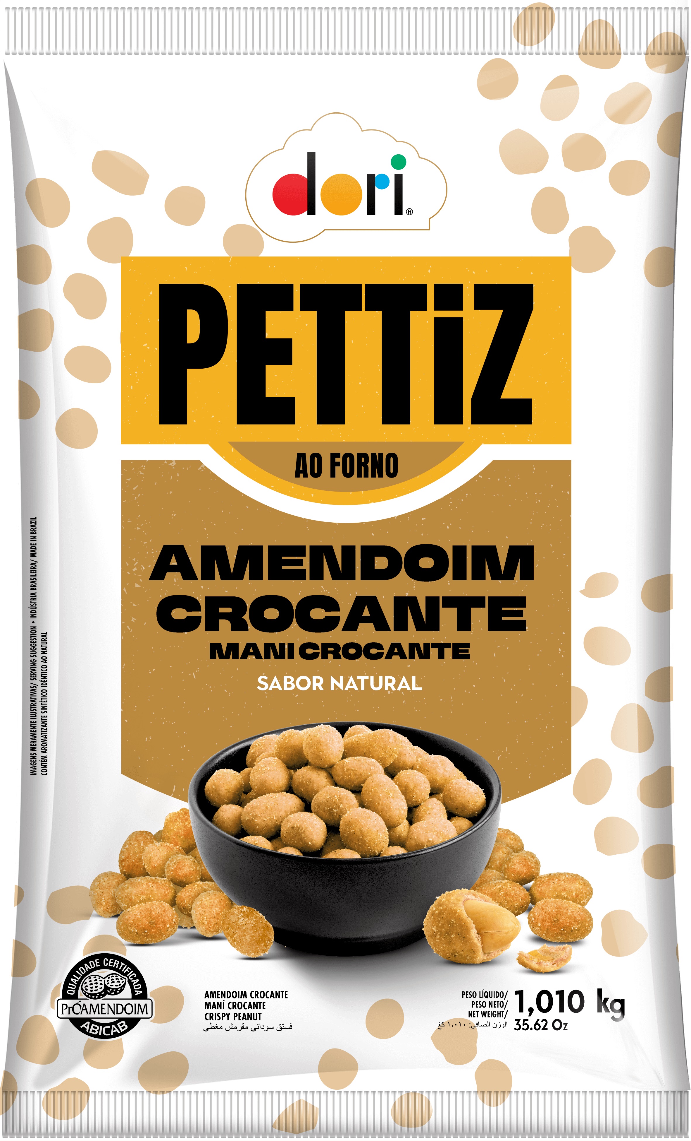 AMENDOIM CROCANTE NATURAL PETTIZ (DORI) 1,010Kg