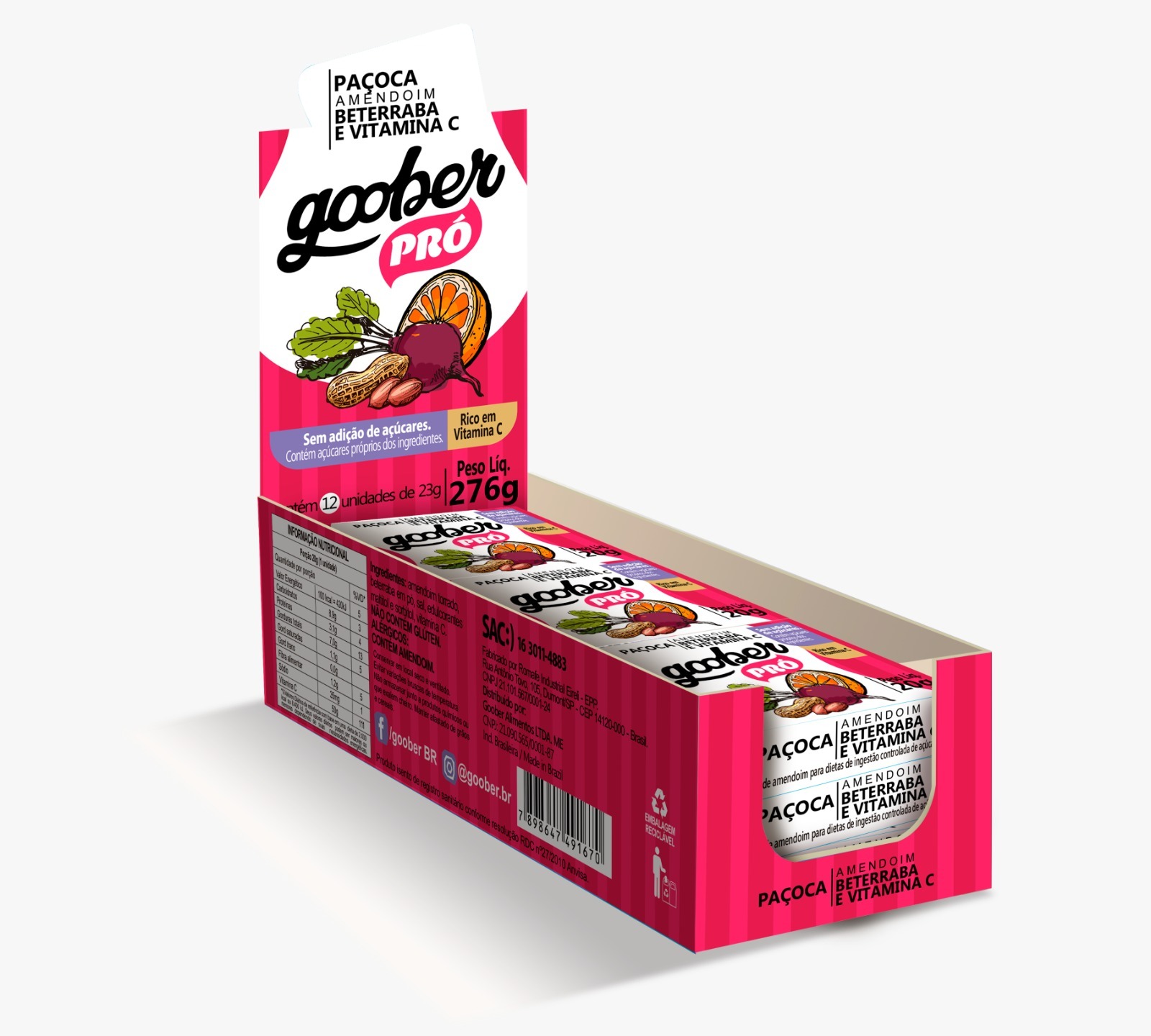 PAÇOCA ZERO C/BETERRABA GOOBER