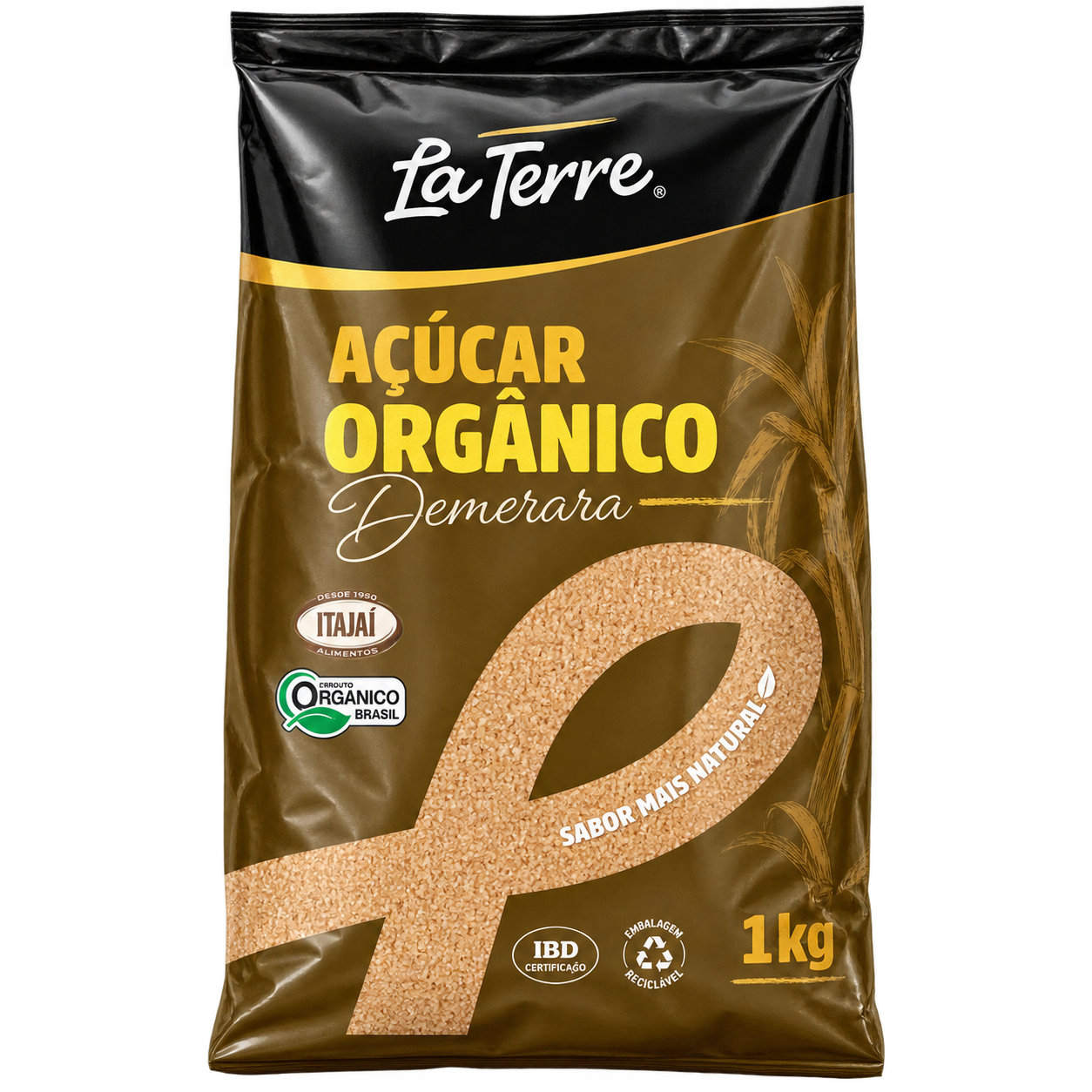 ACUCAR DEMERARA ORGANICO LA TERRE 1KG atacado Elmar
