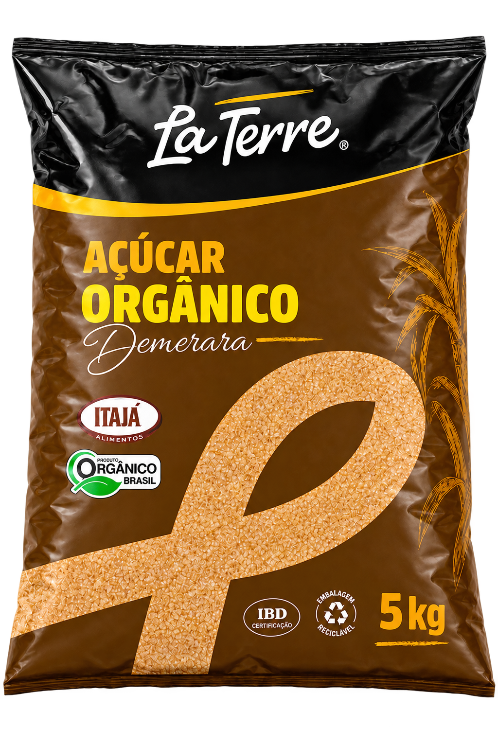 ACUCAR DEMERARA ORG LA TERRE 5Kg atacado Elmar