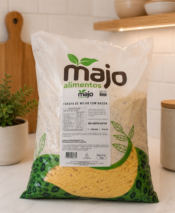 FAROFA DE MILHO C/ BACON atacado Elmar
