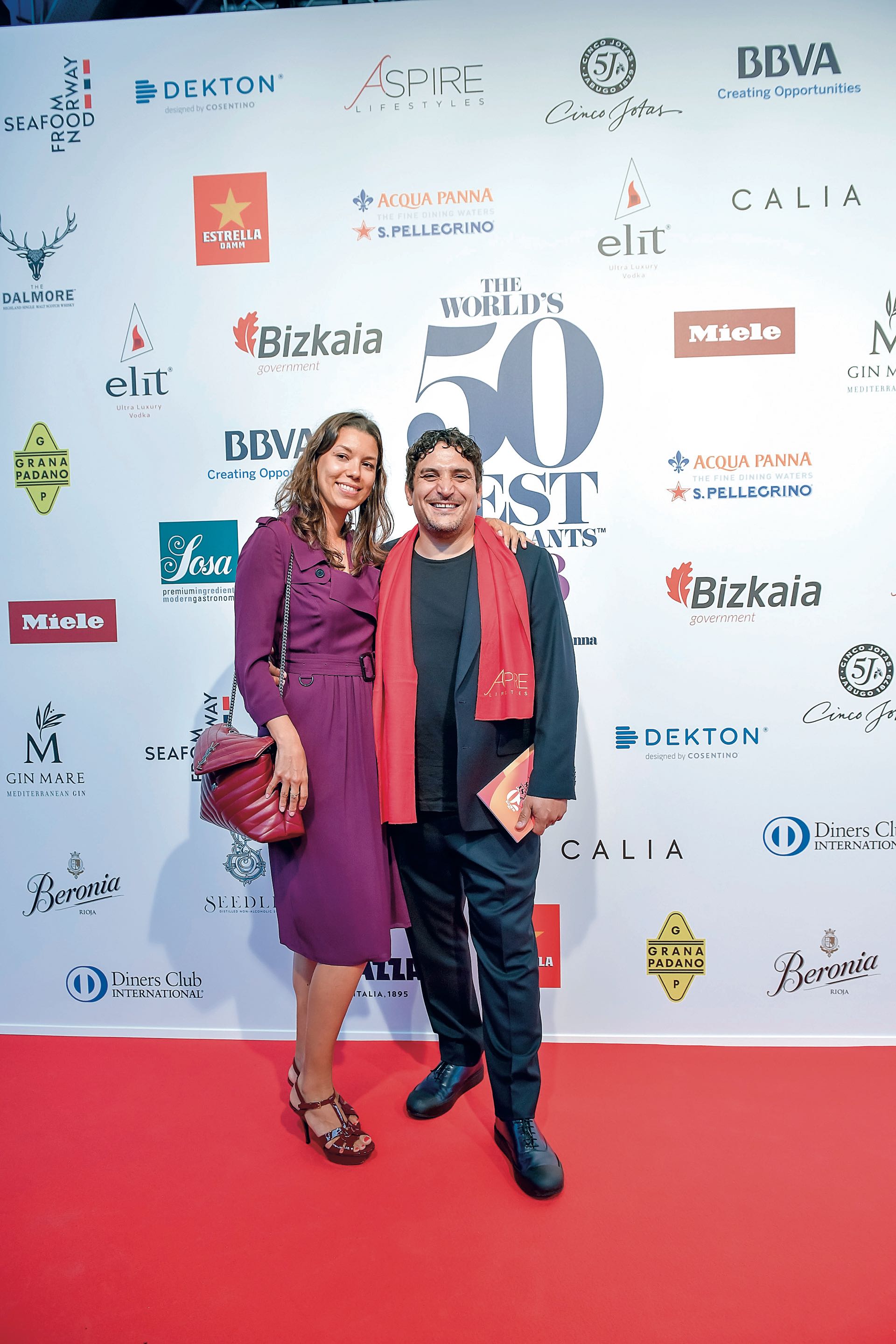 Los looks de la pareja brasileño-argentina.
