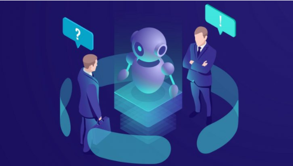 Ilustração homem e máquina