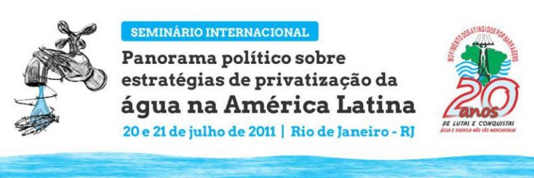 Seminário propõe articulação de movimentos da América Latina contra privatização da água