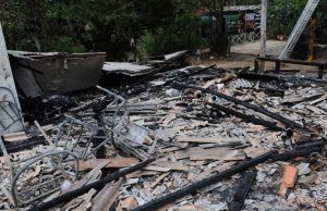 Terreiro de Candomblé incendiado. Toninho Tavares/Agência Brasília