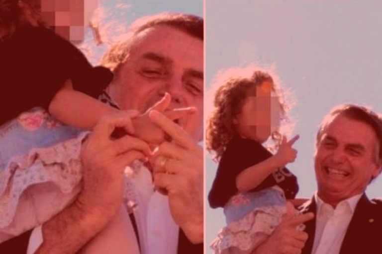 O Jesus da Bíblia e a menina que aprendeu com Bolsonaro o gesto de disparar um revólver