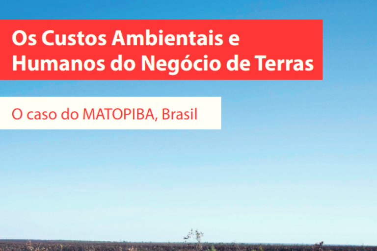 Relatório sobre o Matopiba aponta impactos ambientais e sociais da financeirização de terras