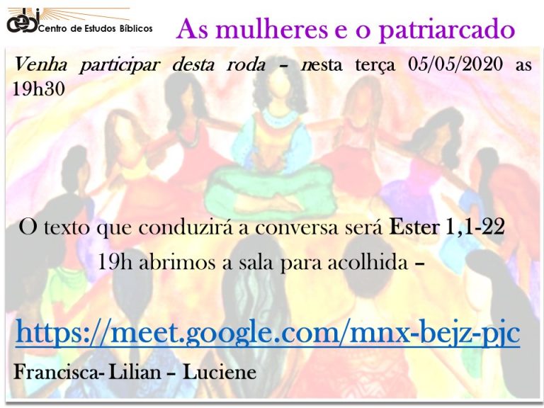 CEBI MS- Roda de conversa: As mulheres e o patriarcado.