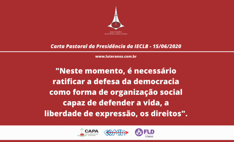 Carta pastoral da IECLB ratifica a defesa da democracia