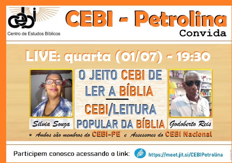 CEBI PETROLINA - O jeito CEBI de ler a Bíblia (Live)