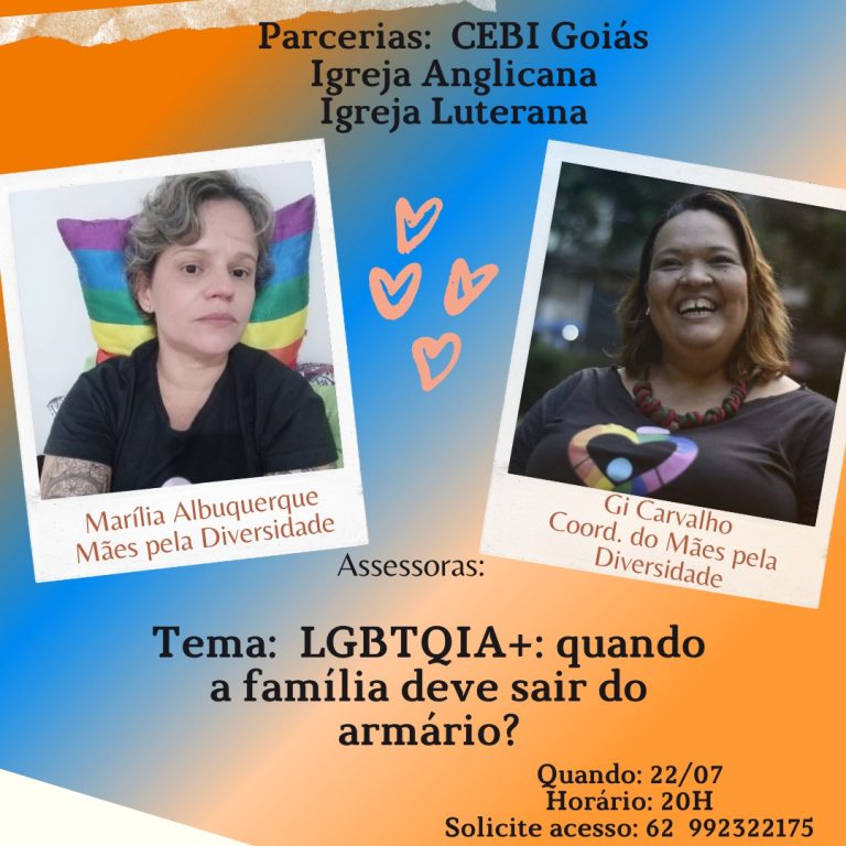CEBI Goiás debate em live o tema LGBTQI+ e família