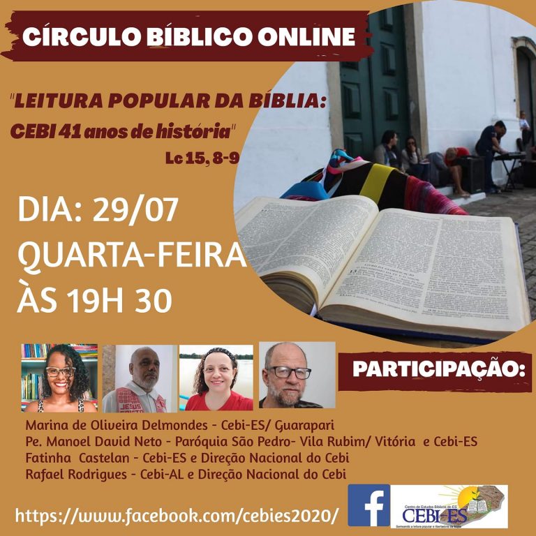CEBI Espírito Santo realiza live sobre  os 41 anos do CEBI
