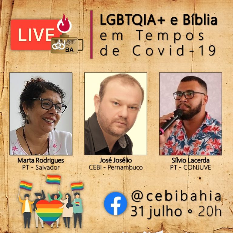 CEBI Bahia tem live sobre LGBTQIA+ e Bíblia