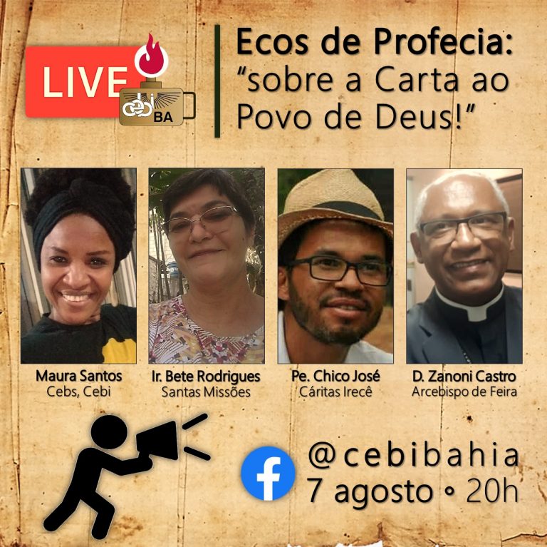 CEBI Bahia promove live " Ecos da Profecia: sobre a carta ao Povo de Deus"