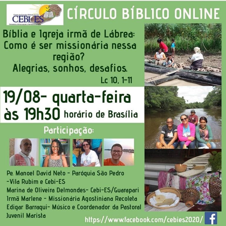 CEBI Espírito Santo realiza Círculo Bíblico Online nesta quarta
