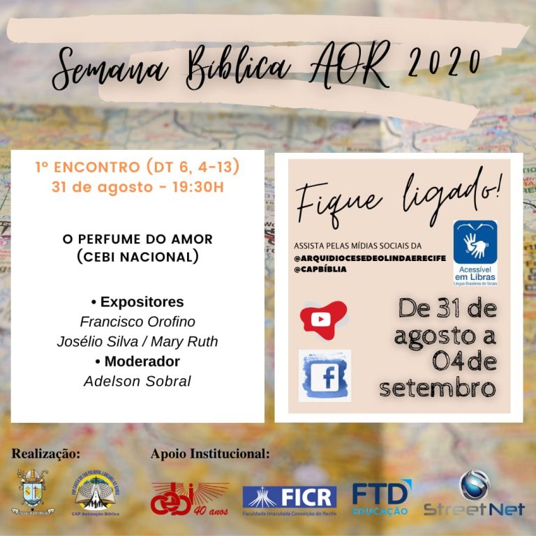 CEBI PE participa da programação da Semana Bíblica AOR 2020