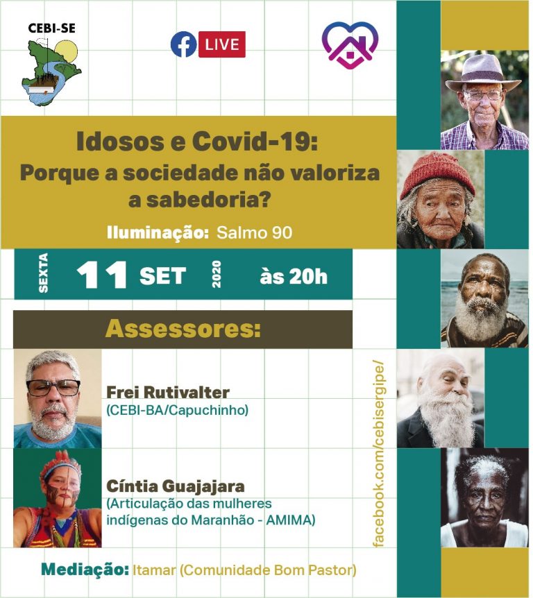 "Idosos e Covid-19" é tema da live do CEBI Sergipe