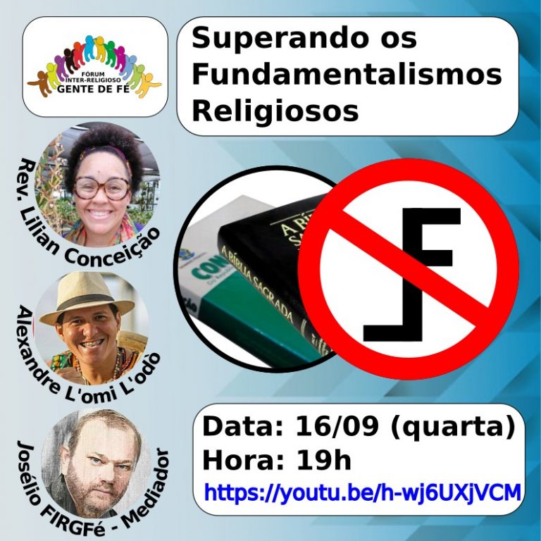 "Superando os fundamentalismos religiosos" é tema de live em Recife