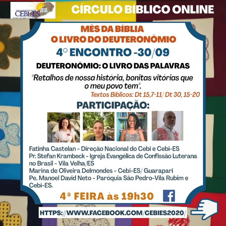 CEBI ES realiza o 4º Encontro de Estudos sobre o Livro do Deuteronômio