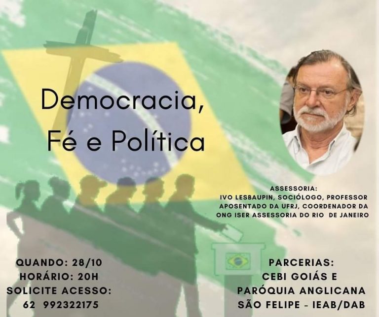 CEBI Goiás e Igreja Anglicana debaterão Democracia, Fé e Política