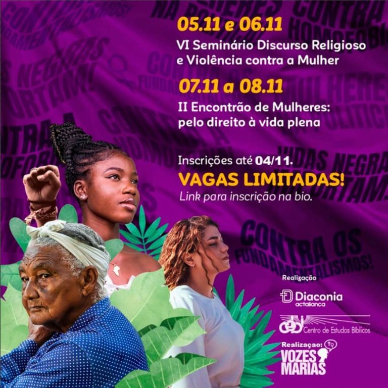 CEBI Pe, Diaconia e Coletivo Vozes Marias realizam Seminário e Encontrão com mulheres cristãs a partir desta quinta