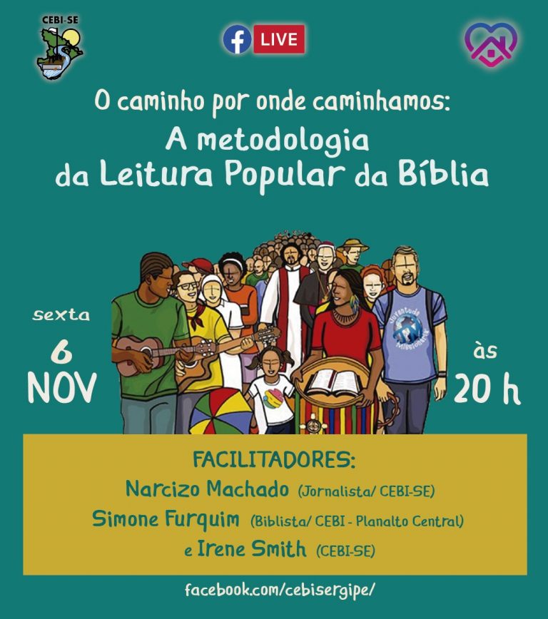 CEBI Sergipe realizará live sobre a metodologia da Leitura Popular da Bíblia