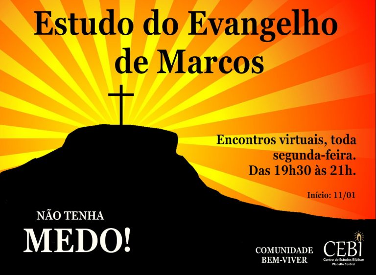 CEBI Planalto Central realizará estudos virtuais sobre o Evangelho de Marcos