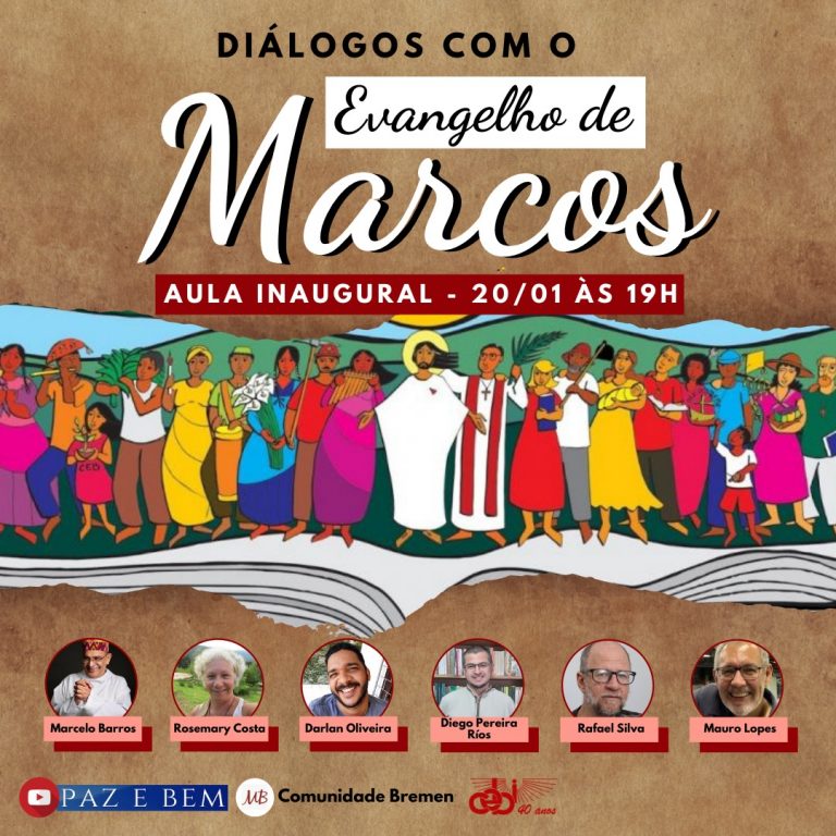 Comunidade Bremén promove o Curso "Diálogos com o Evangelho de Marcos" com aula inaugural amanhã(20)