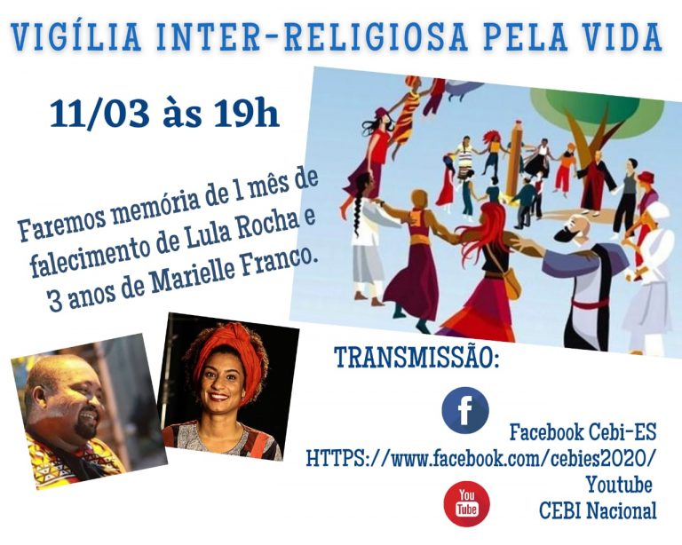 CEBI ES realiza hoje Vigília em memória dos ativistas dos DHs, Lula Rocha e Marielle Franco