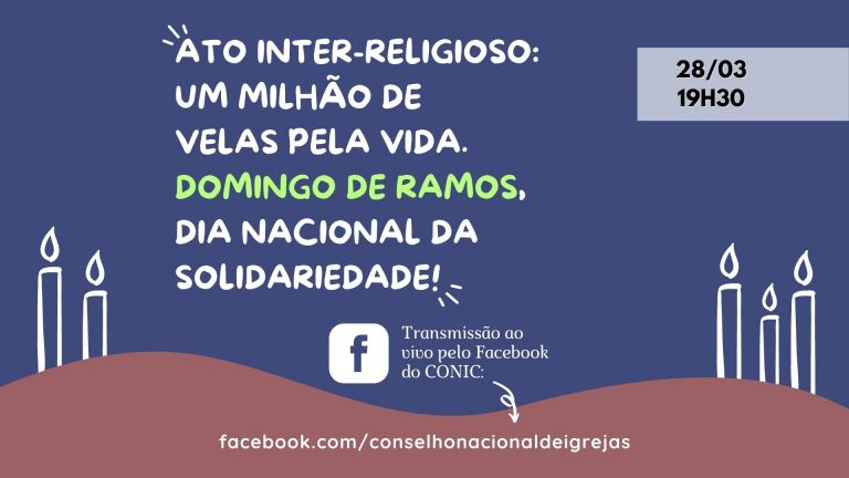 Ato inter-religioso: Um Milhão de Velas pela VIDA
