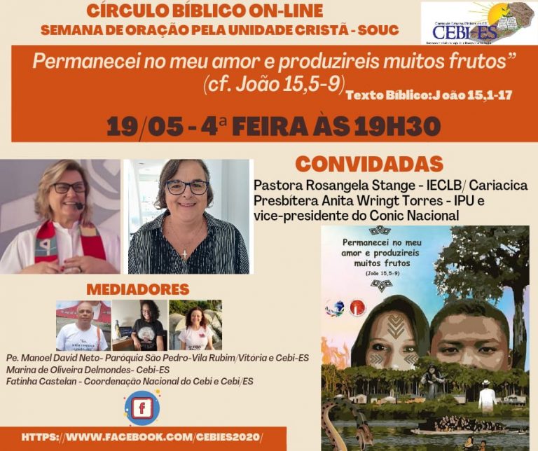 Círculo Bíblico do CEBI ES refletirá sobre a SOUC 2021