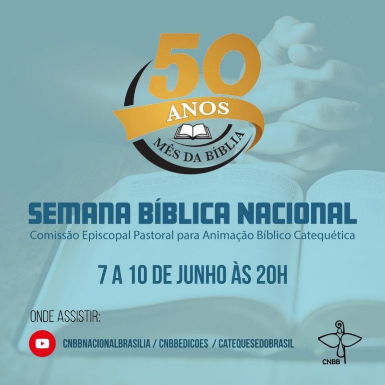 Semana Bíblica Nacional, de 7 a 10 de junho, marcará o início da celebraçao do jubileu de ouro do Mês da Bíblia