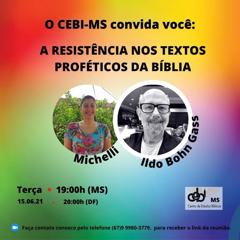 CEBI MS promove estudo sobre "A resistência nos textos proféticos da Bíblia"
