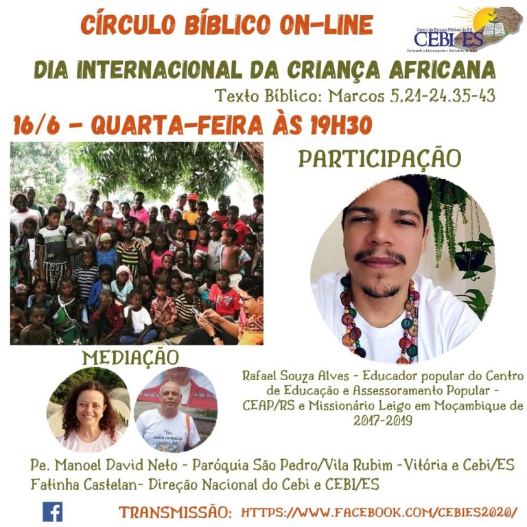 Dia Internacional da Criança Africana no Circulo Bíblico do CEBI ES