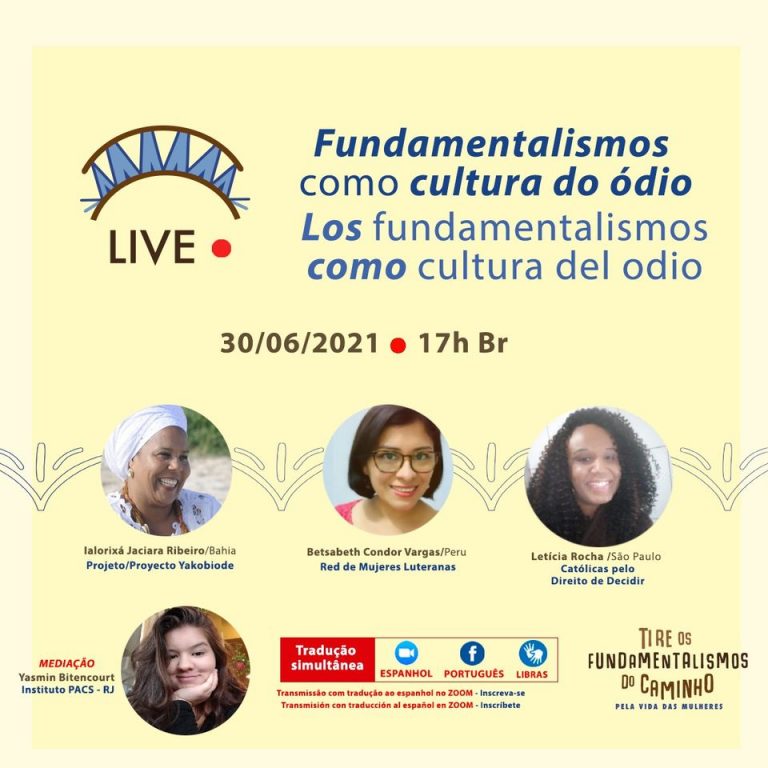 Participe da LIVE: Fundamentalismos como cultura de ódio